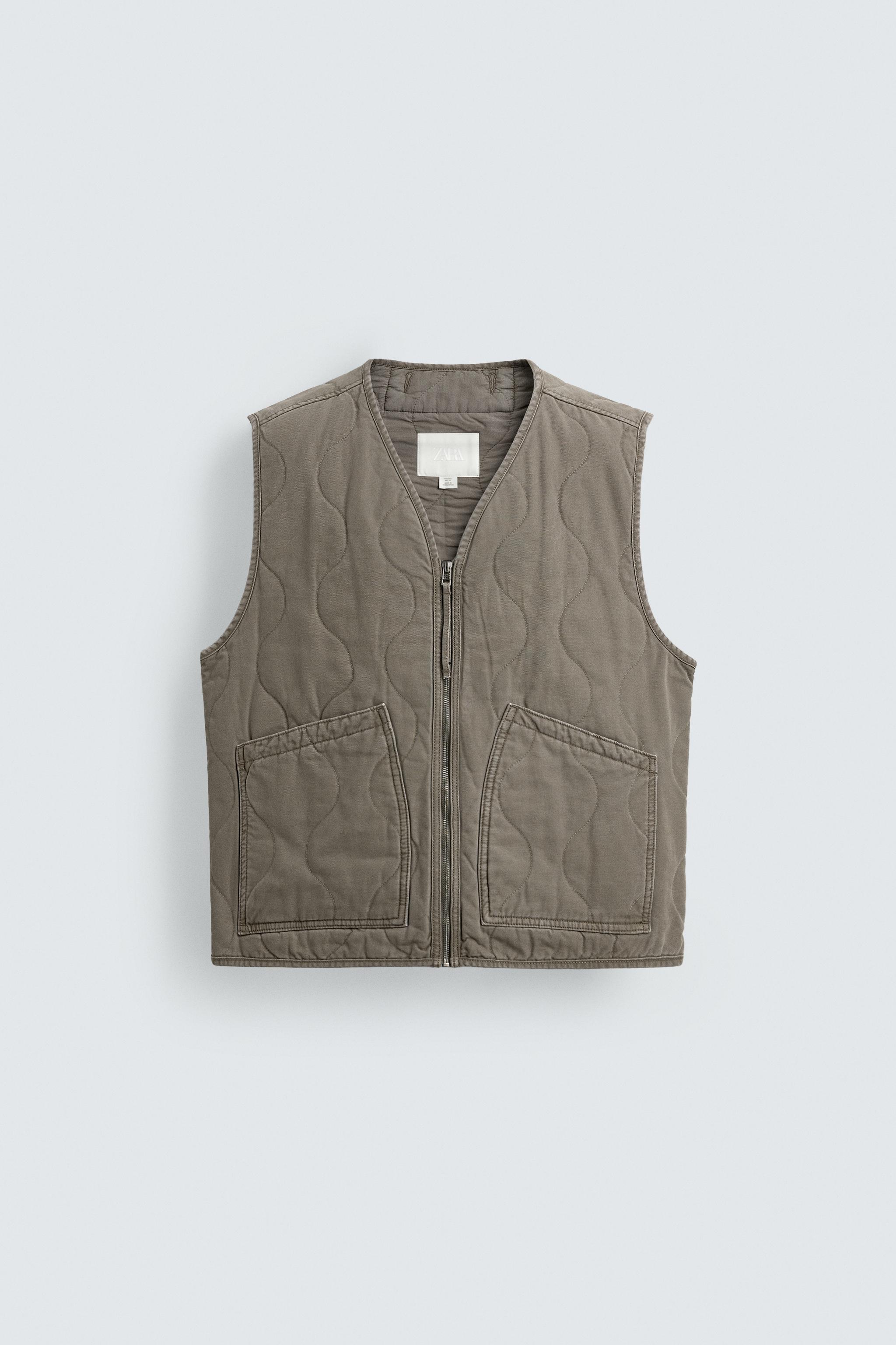 WASHED TOPSTITCHED VEST